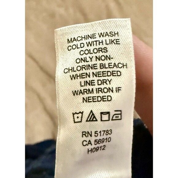 Maurices Size 2XL Navy Blue Lace Front Thermal Long Sleeve Tee plus sz women's - Picture 8 of 8